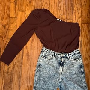 Abercrombie and Fitch Maroon Bodysuit